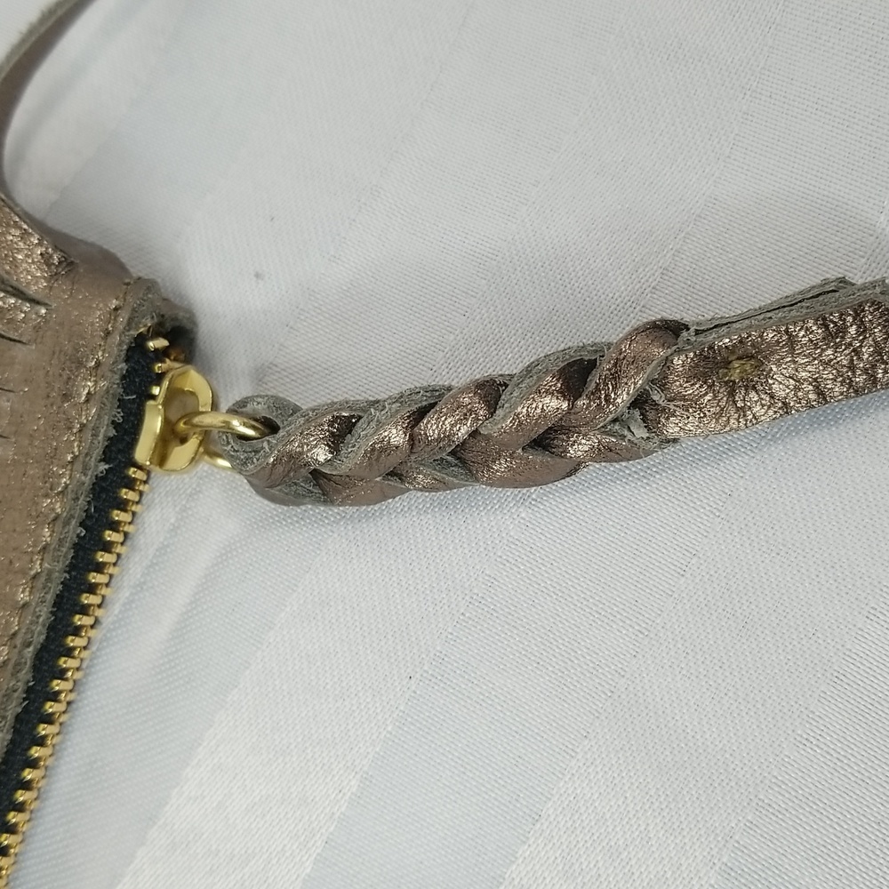 COIN PURSE IN METALLIC BRONZE LEATHER MADE IN MEXICO - Picture 3 of 6